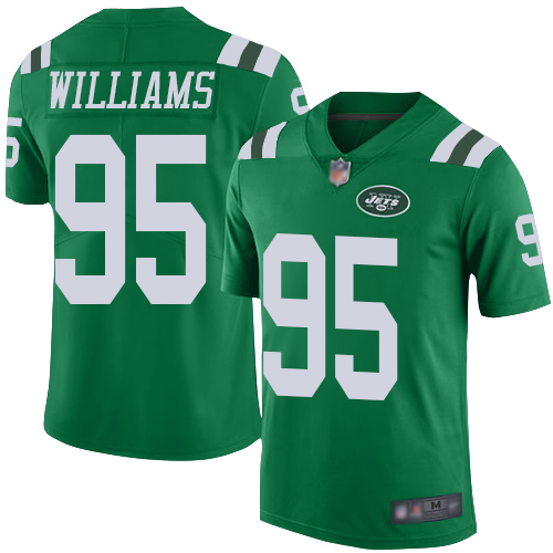 New York Jets Limited Green Youth Quinnen Williams Jersey NFL Football #95 Rush Vapor Untouchable->youth nfl jersey->Youth Jersey